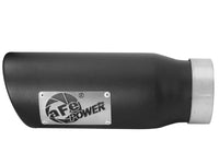 Mach Force-Xp 409 Stainless Steel Clamp-on Exhaust Tip Black Left Side Exit 3-1/2 Inch Inlet x 4-1/2 Inch Outlet x 12 Inch L aFe Power aFe Power