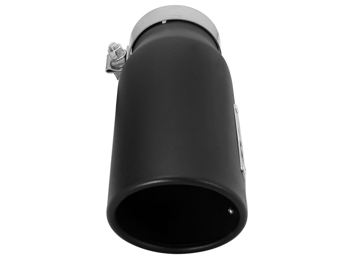 Mach Force-Xp 409 Stainless Steel Clamp-on Exhaust Tip Black 3-1/2 Inch Inlet x 4-1/2 Inch Outlet x 12 Inch L Left / Right aFe Power aFe Power