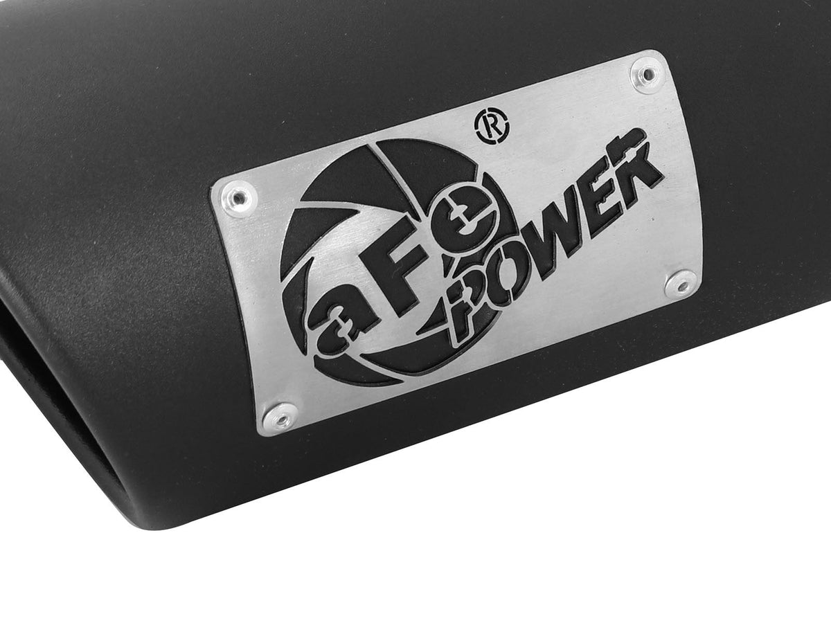 Mach Force-Xp 409 Stainless Steel Clamp-on Exhaust Tip Black 3-1/2 Inch Inlet x 4-1/2 Inch Outlet x 12 Inch L Left / Right aFe Power aFe Power