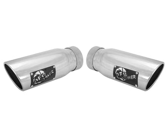 compare product Mach Force-Xp 304 Stainless Steel Clamp-on Exhaust Tip Polished 3-1/2 Inch Inlet x 4-1/2 Inch Outlet x 12 Inch L Left / Right aFe Power