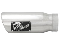 Mach Force-Xp 304 Stainless Steel Clamp-on Exhaust Tip Polished 3-1/2 Inch Inlet x 4-1/2 Inch Outlet x 12 Inch L Left / Right aFe Power aFe Power