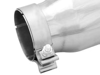 Mach Force-Xp 304 Stainless Steel Clamp-on Exhaust Tip Polished 3-1/2 Inch Inlet x 4-1/2 Inch Outlet x 12 Inch L Left / Right aFe Power aFe Power