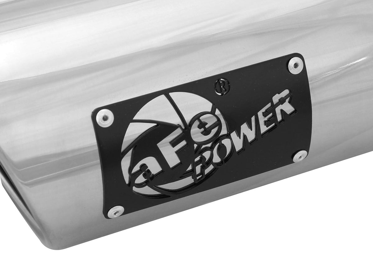 Mach Force-Xp 304 Stainless Steel Clamp-on Exhaust Tip Polished 3-1/2 Inch Inlet x 4-1/2 Inch Outlet x 12 Inch L Left / Right aFe Power aFe Power
