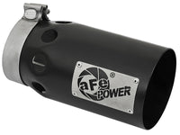 Rebel Xd Series 409 Stainless Steel Clamp-on Exhaust Tip Black Right Side Exit 4 Inch Inlet x 5 Inch Outlet x 10 Inch L aFe Power aFe Power