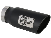 Mach Force-Xp 409 Stainless Steel Clamp-on Exhaust Tip Black 4 Inch Inlet x 5 Inch Outlet x 12 Inch L Right aFe Power aFe Power