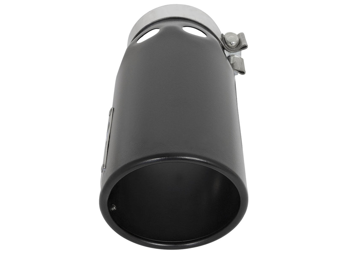 Mach Force-Xp 409 Stainless Steel Clamp-on Exhaust Tip Black Right Side Exit 4 Inch Inlet x 5 Inch Outlet x 12 Inch L aFe Power aFe Power