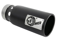 Saturn 4S 409 Stainless Steel Clamp-on Exhaust Tip Black Right Side Exit 4 Inch Inlet x 5 Inch Outlet x 12 Inch L aFe Power aFe Power