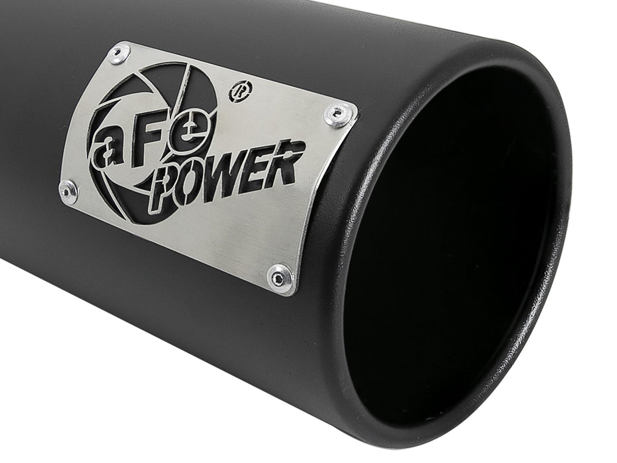 Saturn 4S 409 Stainless Steel Clamp-on Exhaust Tip Black Right Side Exit 4 Inch Inlet x 5 Inch Outlet x 12 Inch L aFe Power aFe Power