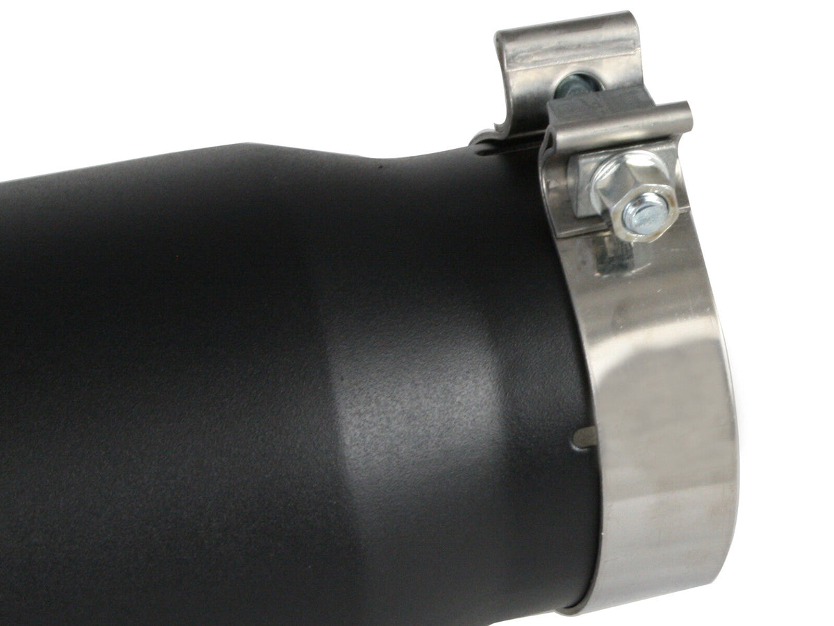 Mach Force-Xp 409 Stainless Steel Clamp-on Exhaust Tip Black 4 Inch Inlet x 5 Inch Outlet x 12 Inch L Right aFe Power aFe Power