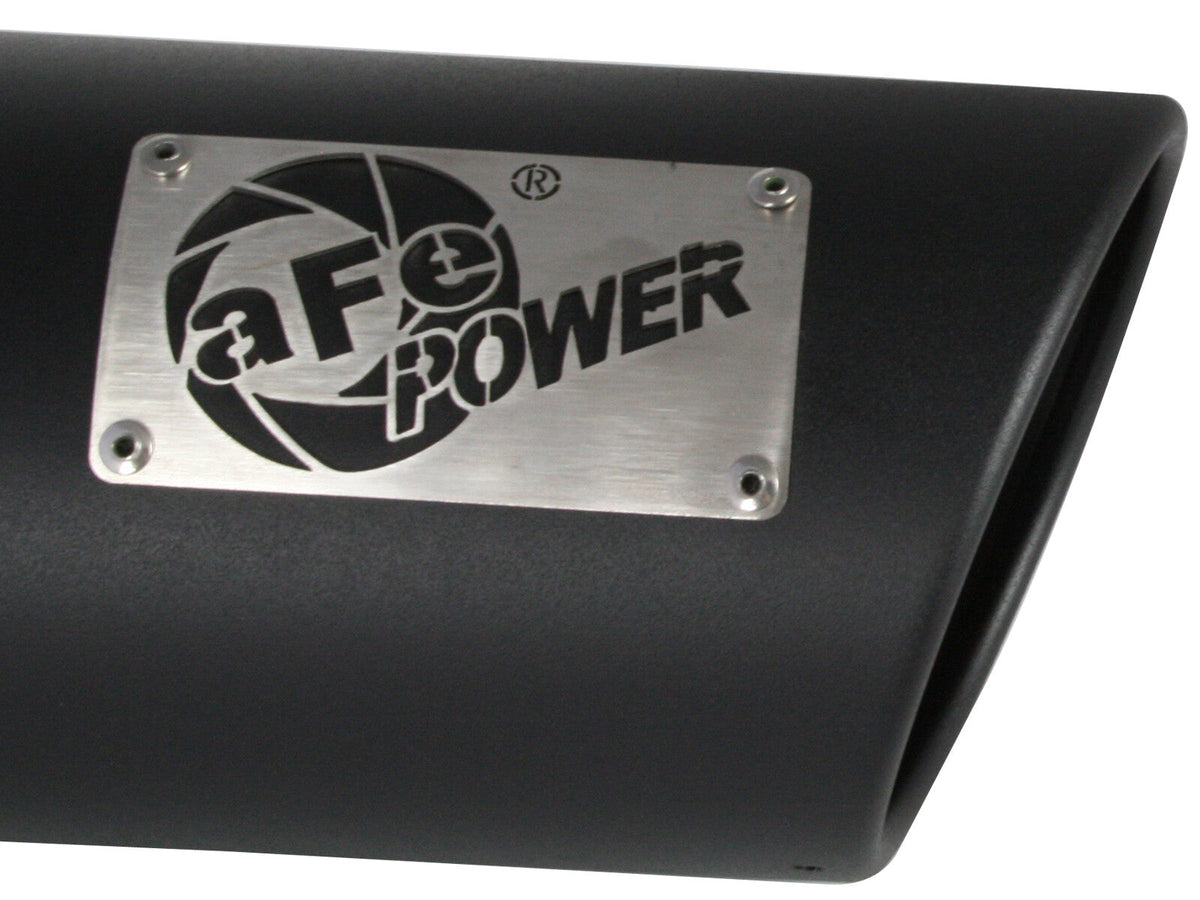 Mach Force-Xp 409 Stainless Steel Clamp-on Exhaust Tip Black 4 Inch Inlet x 5 Inch Outlet x 12 Inch L Right aFe Power aFe Power