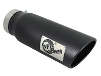 Mach Force-Xp 409 Stainless Steel Clamp-on Exhaust Tip Black 4 Inch Inlet x 5 Inch Outlet x 15 Inch L aFe Power aFe Power