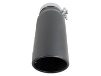 Mach Force-Xp 409 Stainless Steel Clamp-on Exhaust Tip Black 4 Inch Inlet x 5 Inch Outlet x 15 Inch L aFe Power aFe Power