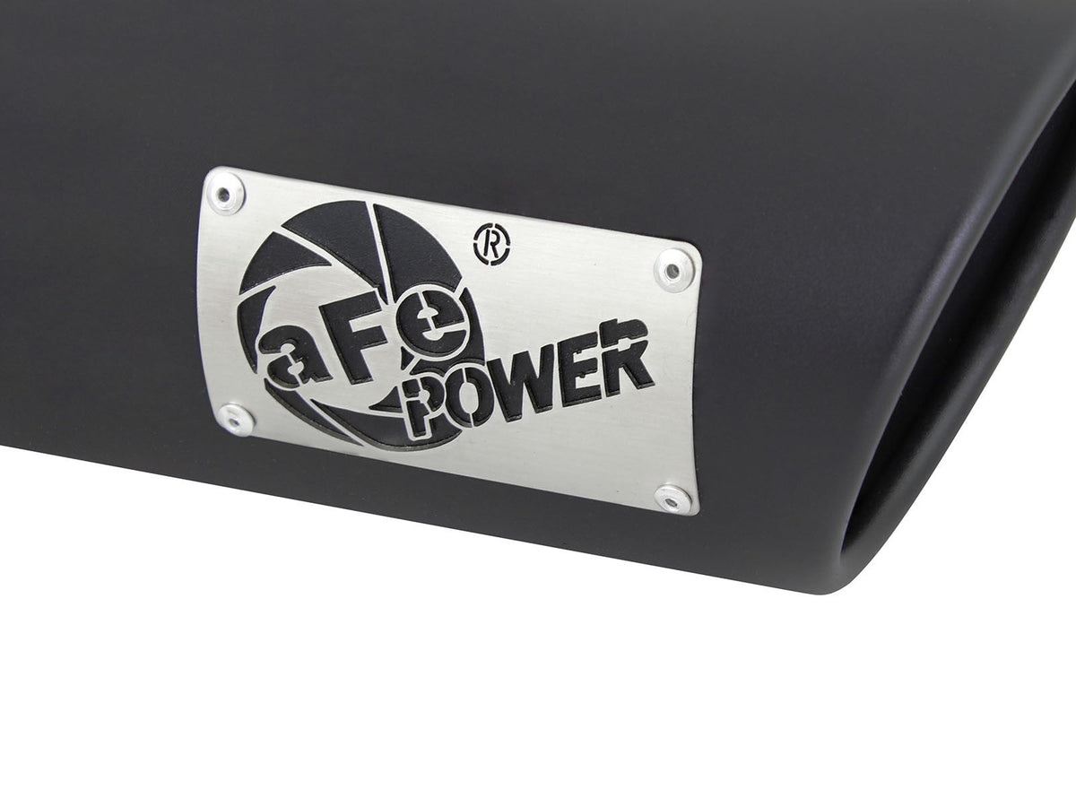Mach Force-Xp 409 Stainless Steel Clamp-on Exhaust Tip Black 4 Inch Inlet x 5 Inch Outlet x 15 Inch L aFe Power aFe Power
