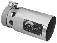 Rebel Xd Series 409 Stainless Steel Clamp-on Exhaust Tip Polished 4 Inch Inlet x 5 Inch Outlet x 10 Inch L aFe Power aFe Power