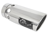 Mach Force-Xp 304 Stainless Steel Intercooled Clamp-on Exhaust Tip Polished 4 Inch Inlet x 5 Inch Outlet x 12 Inch L aFe Power aFe Power