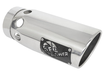 compare product Mach Force-Xp 304 Stainless Steel Intercooled Clamp-on Exhaust Tip Polished 4 Inch Inlet x 5 Inch Outlet x 12 Inch L aFe Power