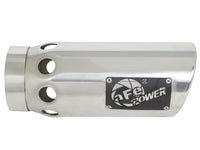 Mach Force-Xp 304 Stainless Steel Intercooled Clamp-on Exhaust Tip Polished 4 Inch Inlet x 5 Inch Outlet x 12 Inch L aFe Power aFe Power