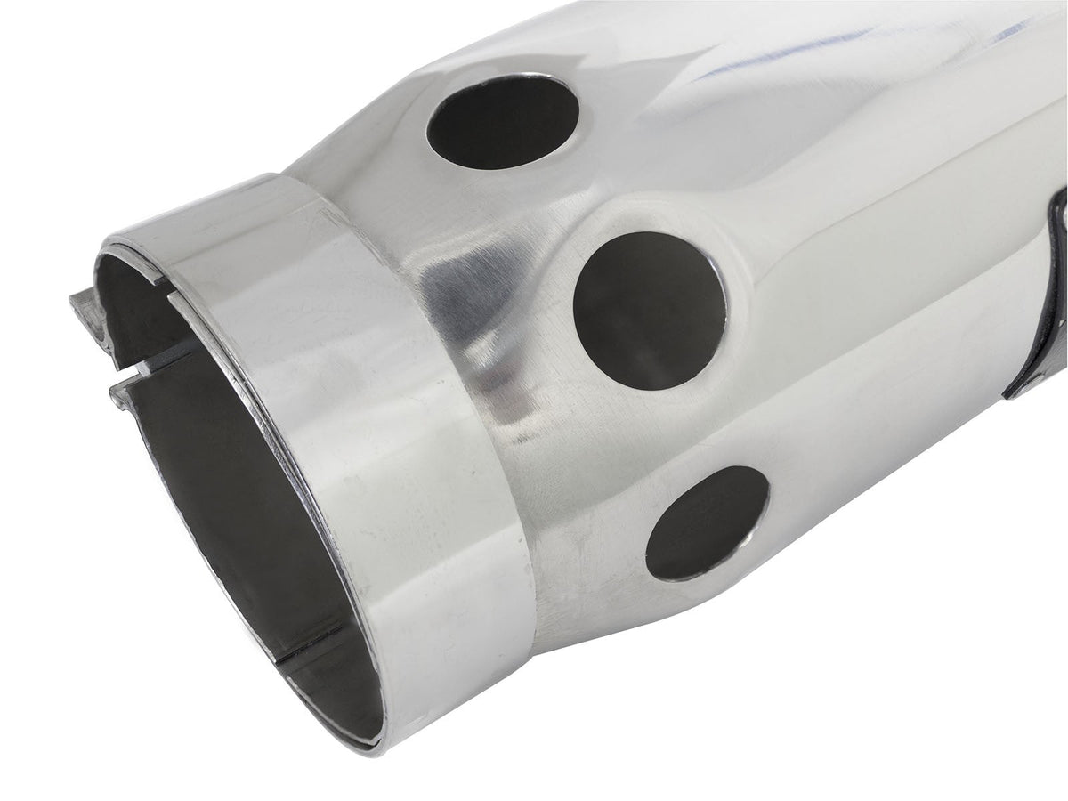 Mach Force-Xp 304 Stainless Steel Intercooled Clamp-on Exhaust Tip Polished 4 Inch Inlet x 5 Inch Outlet x 12 Inch L aFe Power aFe Power