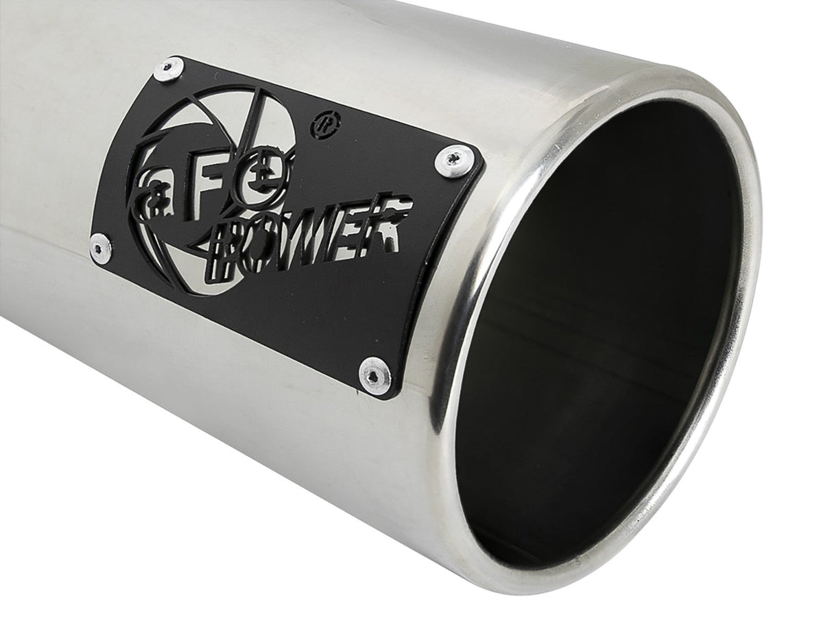 Saturn 4S 304 Stainless Steel Intercooled Clamp-on Exhaust Tip Polished 4 Inch Inlet x 5 Inch Outlet x 12 Inch L aFe Power aFe Power