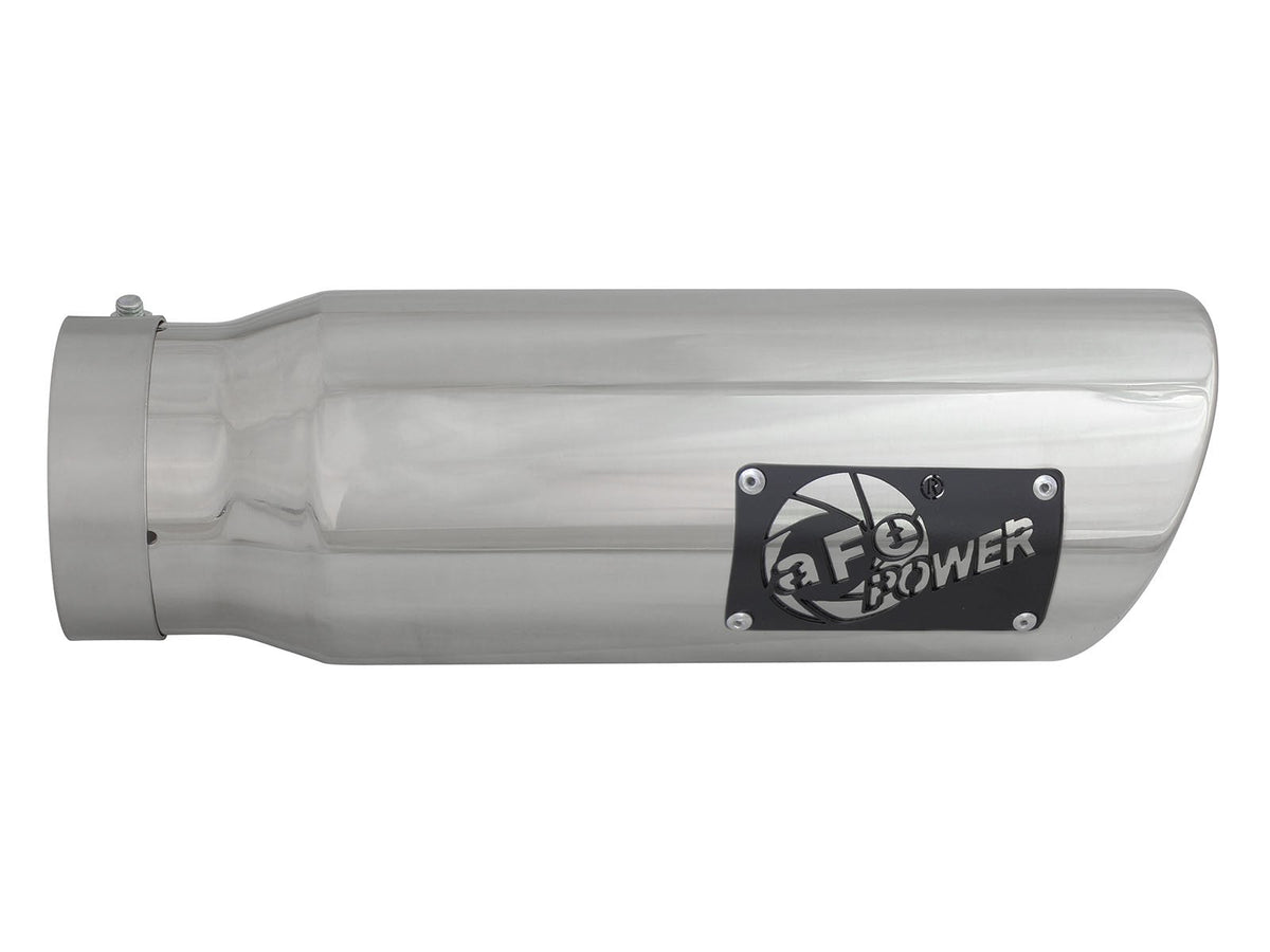 Mach Force-Xp 409 Stainless Steel Clamp-on Exhaust Tip Polished 4 Inch Inlet x 5 Inch Outlet x 15 Inch L aFe Power aFe Power
