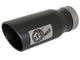 Mach Force-Xp 409 Stainless Steel Clamp-on Exhaust Tip Black 4 Inch Inlet x 5 Inch Outlet x 12 Inch L Left aFe Power aFe Power