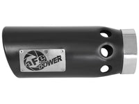 Mach Force-Xp 409 Stainless Steel Clamp-on Exhaust Tip Black Left Side Exit 4 Inch Inlet x 5 Inch Outlet x 12 Inch L aFe Power aFe Power