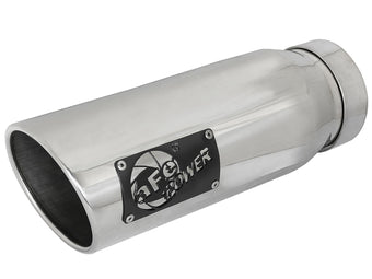compare product Mach Force-Xp 304 Stainless Steel Clamp-on Exhaust Tip Polished Left Side Exit 4 Inch Inlet x 5 Inch Outlet x 12 Inch L aFe Power