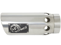 Mach Force-Xp 409 Stainless Steel Clamp-on Exhaust Tip Polished Left Side Exit 4 Inch Inlet x 5 Inch Outlet x 12 Inch L aFe Power aFe Power