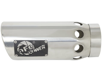 compare product Mach Force-Xp 409 Stainless Steel Clamp-on Exhaust Tip Polished Left Side Exit 4 Inch Inlet x 5 Inch Outlet x 12 Inch L aFe Power