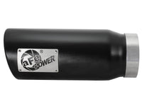 Mach Force-Xp 409 Stainless Steel Clamp-on Exhaust Tip Black 4 Inch Inlet x 5 Inch Outlet x 12 Inch L Left / Right aFe Power aFe Power