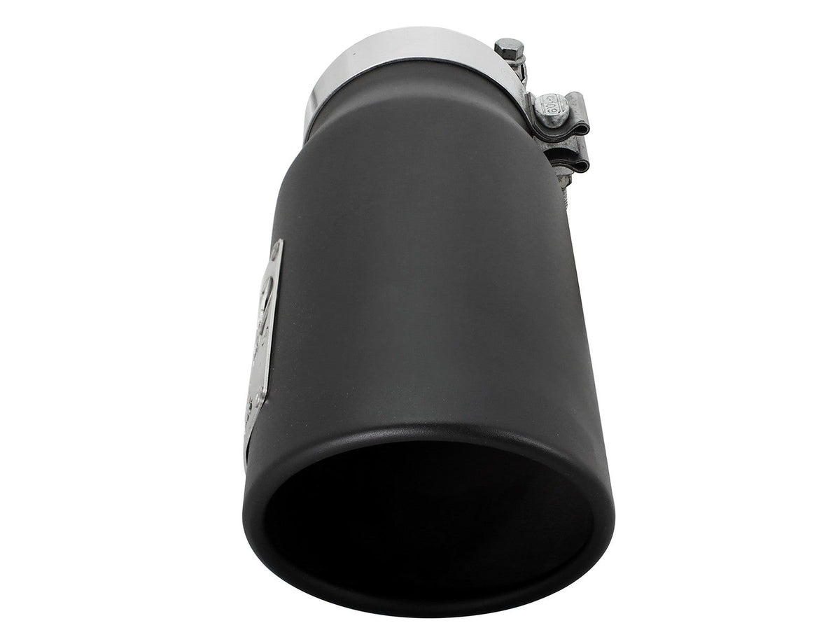 Mach Force-Xp 409 Stainless Steel Clamp-on Exhaust Tip Black 4 Inch Inlet x 5 Inch Outlet x 12 Inch L Left / Right aFe Power aFe Power