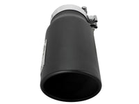 Mach Force-Xp 409 Stainless Steel Clamp-on Exhaust Tip Black 4 Inch Inlet x 5 Inch Outlet x 12 Inch L Left / Right aFe Power aFe Power