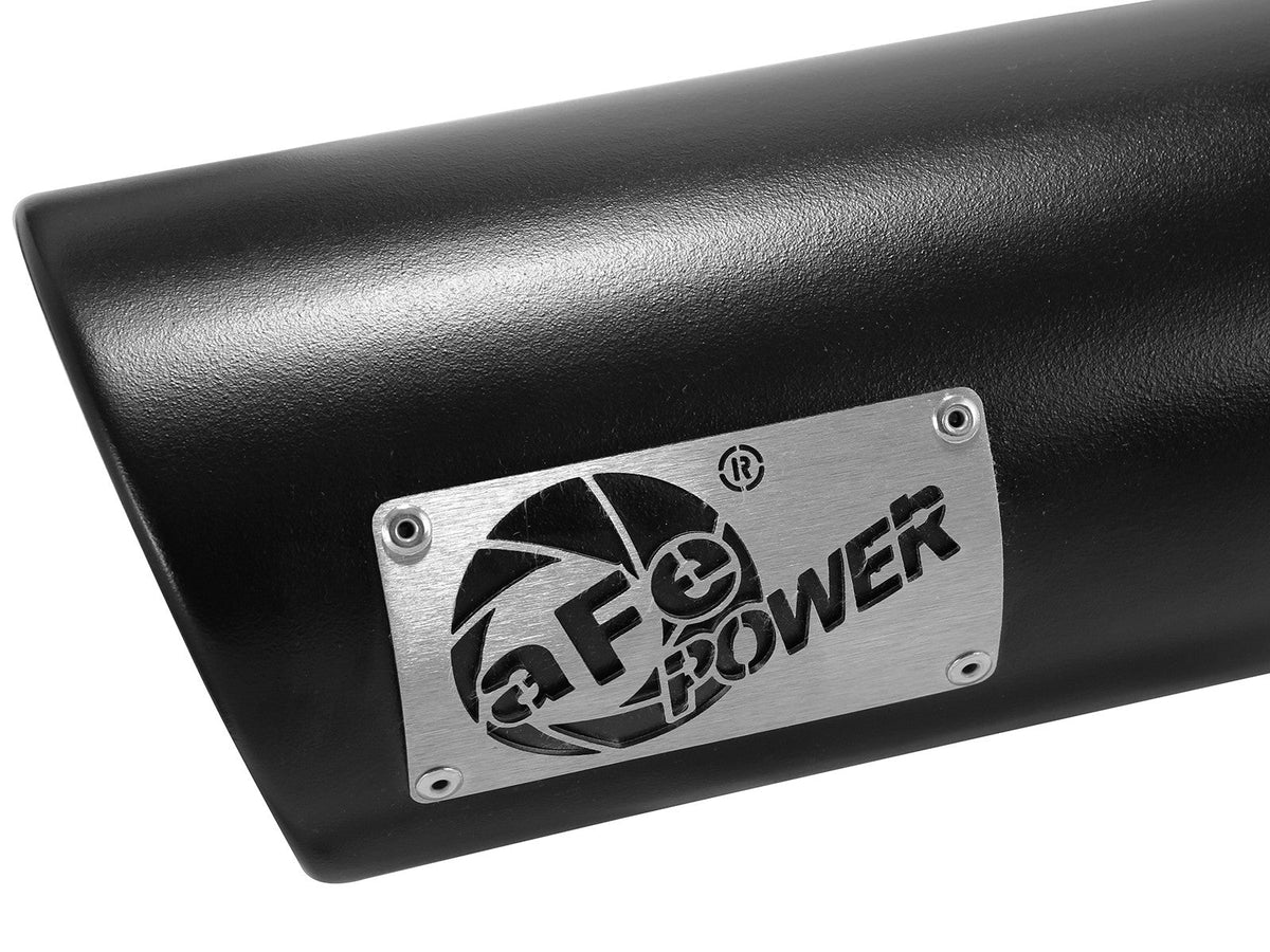Mach Force-Xp 409 Stainless Steel Clamp-on Exhaust Tip Black 4 Inch Inlet x 5 Inch Outlet x 12 Inch L Left / Right aFe Power aFe Power