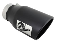 Mach Force-Xp 409 Stainless Steel Clamp-on Exhaust Tip Black 4 Inch Inlet x 6 Inch Outlet x 12 Inch L aFe Power aFe Power