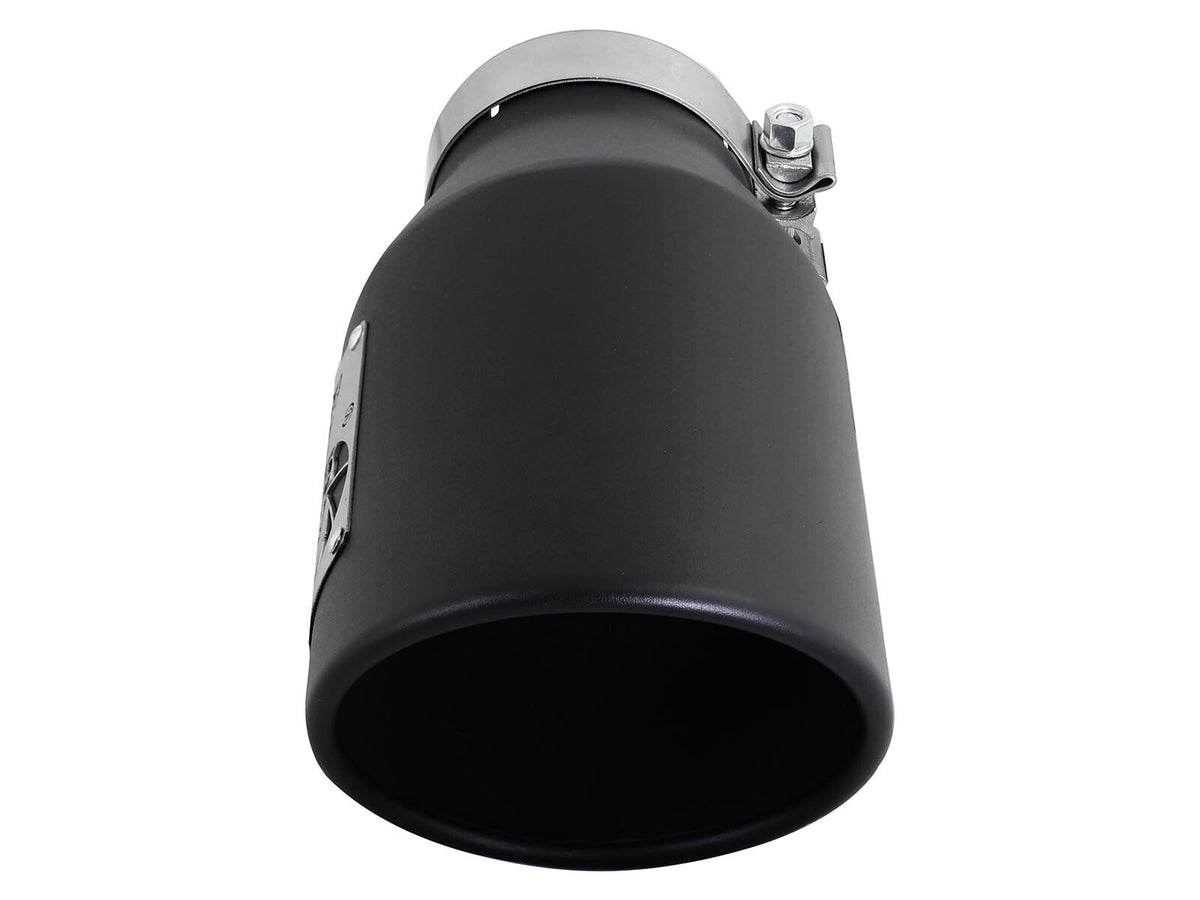 Mach Force-Xp 409 Stainless Steel Clamp-on Exhaust Tip Black 4 Inch Inlet x 6 Inch Outlet x 12 Inch L aFe Power aFe Power