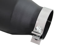 Mach Force-Xp 409 Stainless Steel Clamp-on Exhaust Tip Black 4 Inch Inlet x 6 Inch Outlet x 12 Inch L aFe Power aFe Power