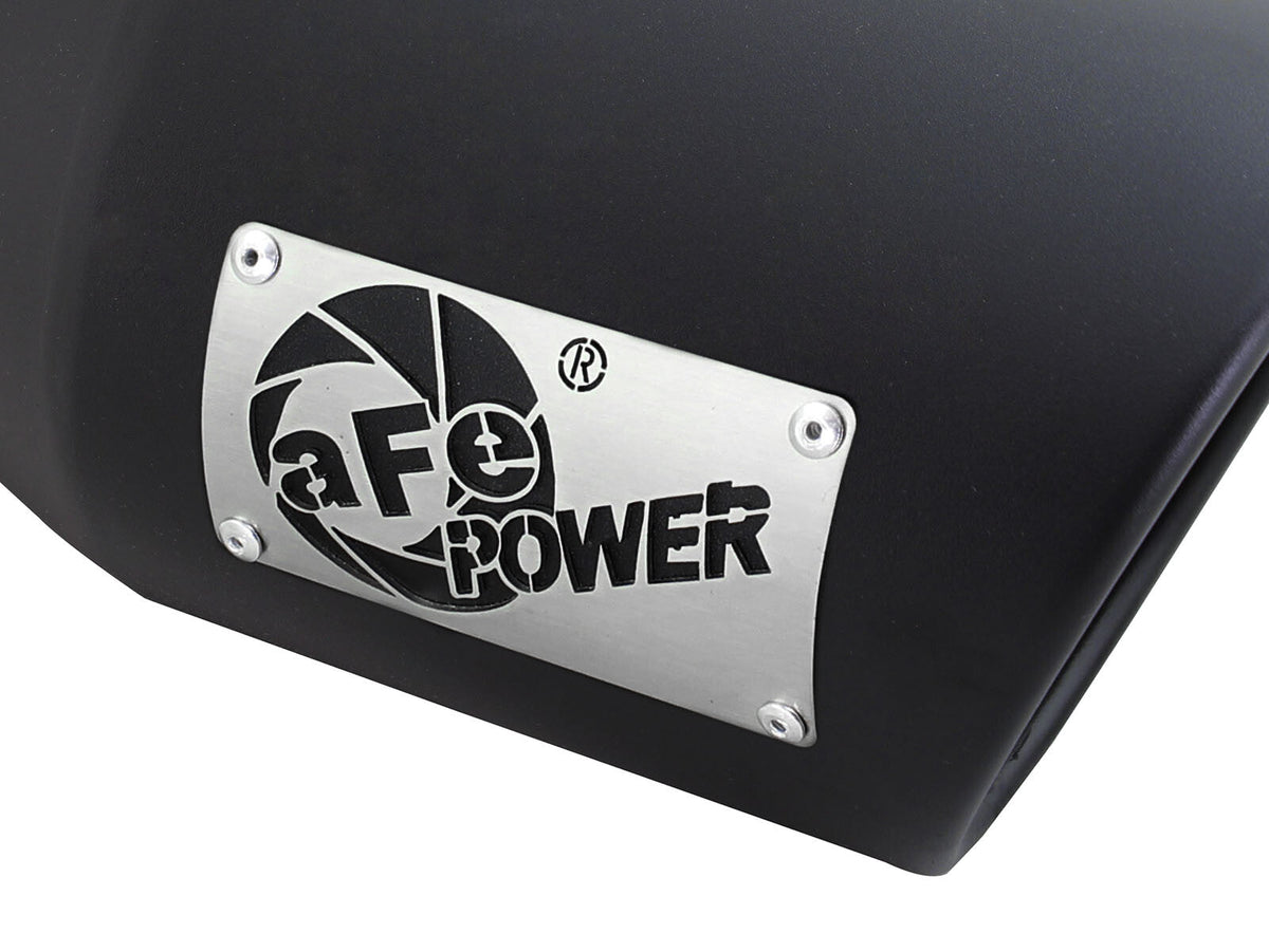 Mach Force-Xp 409 Stainless Steel Clamp-on Exhaust Tip Black 4 Inch Inlet x 6 Inch Outlet x 12 Inch L aFe Power aFe Power