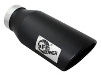 Mach Force-Xp 409 Stainless Steel Clamp-on Exhaust Tip Black 4 Inch Inlet x 6 Inch Outlet x 15 Inch L Right aFe Power aFe Power
