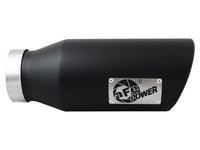 Mach Force-Xp 409 Stainless Steel Clamp-on Exhaust Tip Black 4 Inch Inlet x 6 Inch Outlet x 15 Inch L Right aFe Power aFe Power