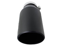 Mach Force-Xp 409 Stainless Steel Clamp-on Exhaust Tip Black 4 Inch Inlet x 6 Inch Outlet x 15 Inch L Right aFe Power aFe Power