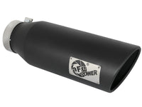 Mach Force-Xp 409 Stainless Steel Clamp-on Exhaust Tip Black 4 Inch Inlet x 6 Inch Outlet x 18 Inch L aFe Power aFe Power