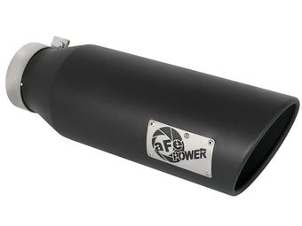 compare product Mach Force-Xp 409 Stainless Steel Clamp-on Exhaust Tip Black 4 Inch Inlet x 6 Inch Outlet x 18 Inch L aFe Power
