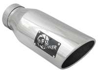 Mach Force-Xp 304 Stainless Steel Clamp-on Exhaust Tip Polished 4 Inch Inlet x 6 Inch Outlet x 15 Inch L Right aFe Power aFe Power