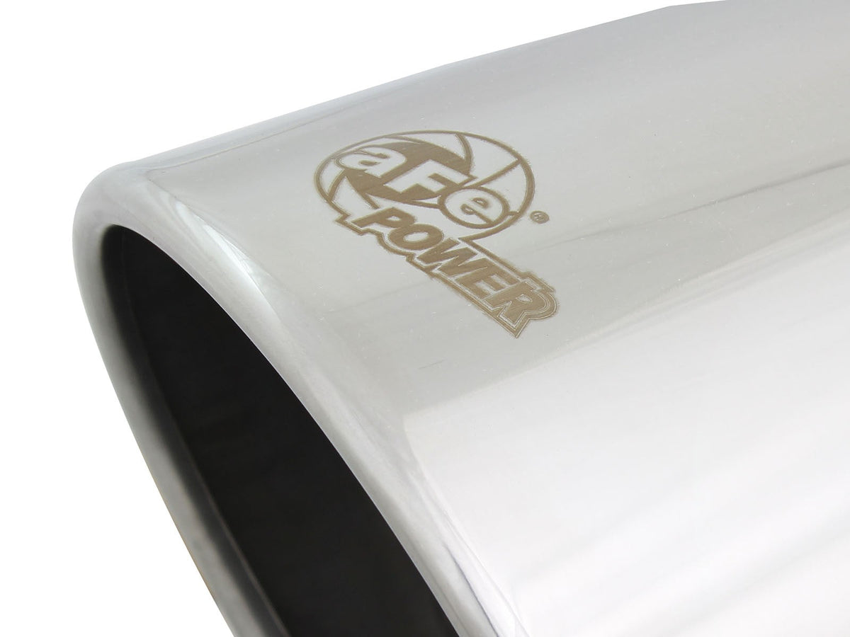 Mach Force-Xp 304 Stainless Steel Clamp-on Exhaust Tip Polished 4 Inch Inlet x 6 Inch Outlet x 9 Inch L aFe Power aFe Power