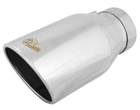 Mach Force-Xp 304 Stainless Steel Clamp-on Exhaust Tip Polished 4 Inch Inlet x 6 Inch Outlet x 12 Inch L aFe Power aFe Power