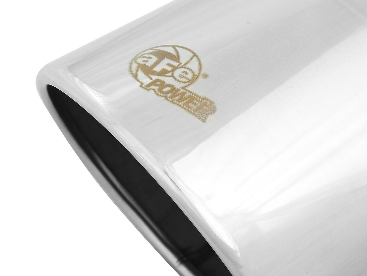 Mach Force-Xp 304 Stainless Steel Clamp-on Exhaust Tip Polished 4 Inch Inlet x 6 Inch Outlet x 12 Inch L aFe Power aFe Power