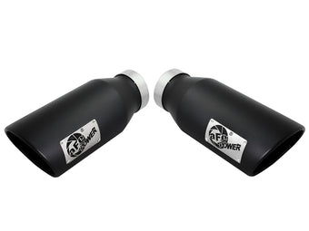 compare product Mach Force-Xp 409 Stainless Steel Clamp-on Exhaust Tip Black 4 Inch Inlet x 6 Inch Outlet x 15 Inch L Left / Right aFe Power