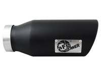 Mach Force-Xp 409 Stainless Steel Clamp-on Exhaust Tip Black 4 Inch Inlet x 6 Inch Outlet x 15 Inch L Left / Right aFe Power aFe Power