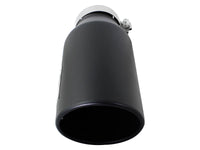 Mach Force-Xp 409 Stainless Steel Clamp-on Exhaust Tip Black 4 Inch Inlet x 6 Inch Outlet x 15 Inch L Left / Right aFe Power aFe Power