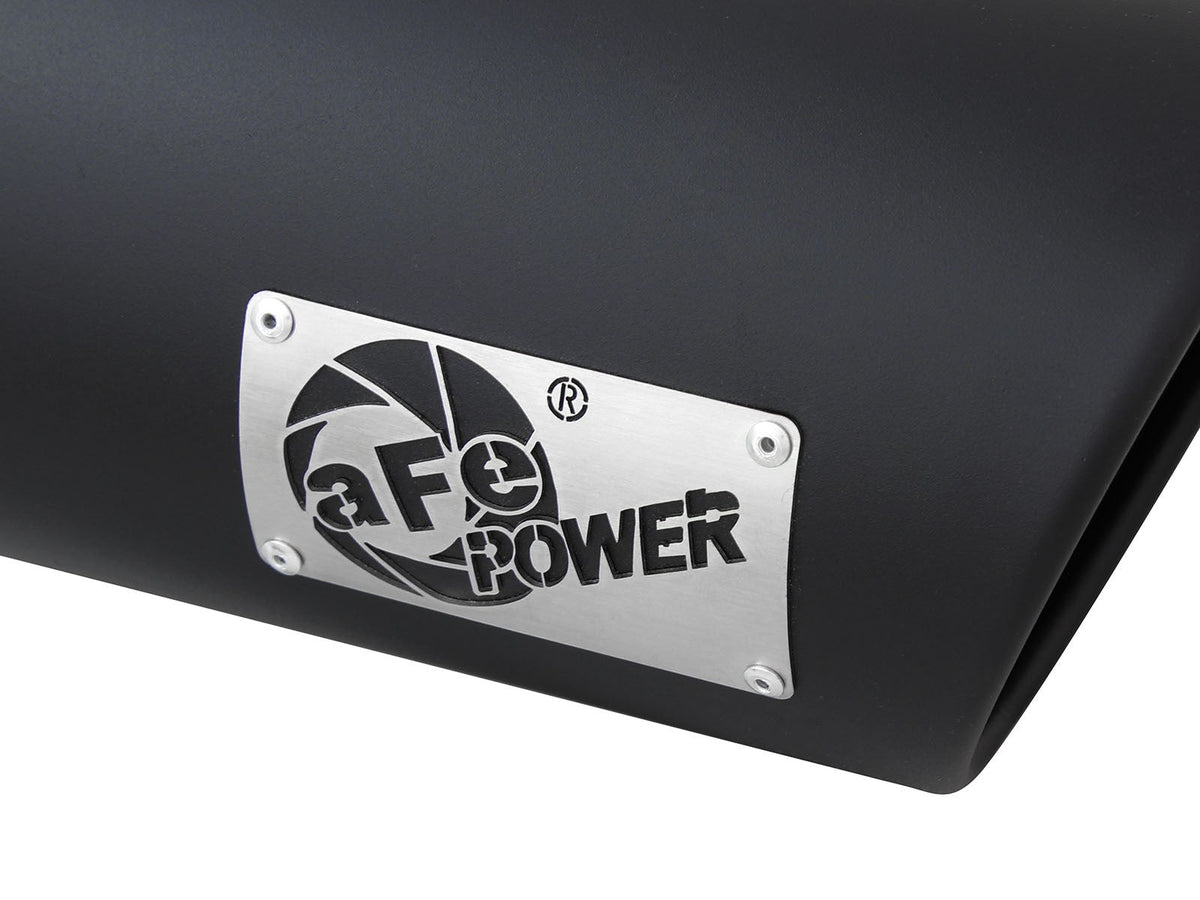 Mach Force-Xp 409 Stainless Steel Clamp-on Exhaust Tip Black 4 Inch Inlet x 6 Inch Outlet x 15 Inch L Left / Right aFe Power aFe Power